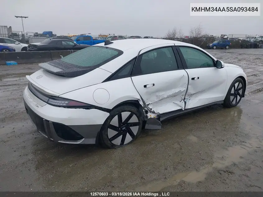 2025 Hyundai Ioniq 6 Sel VIN: KMHM34AA5SA093484 Lot: 12570603