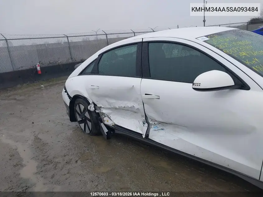 2025 Hyundai Ioniq 6 Sel VIN: KMHM34AA5SA093484 Lot: 12570603