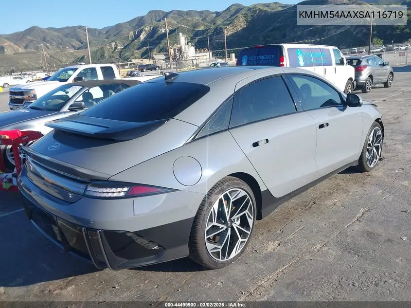 2025 Hyundai Ioniq 6 Limited VIN: KMHM54AAXSA116719 Lot: 44499900