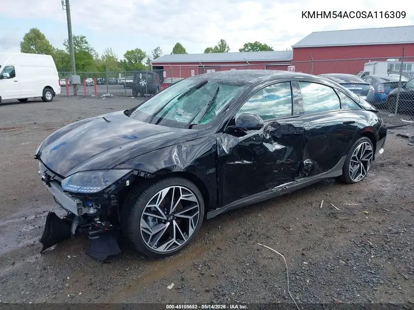 2025 Hyundai Ioniq 6 Limited VIN: KMHM54AC0SA116309 Lot: 45105652