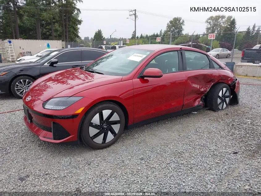 2025 Hyundai Ioniq 6 Se VIN: KMHM24AC9SA102515 Lot: 45240504