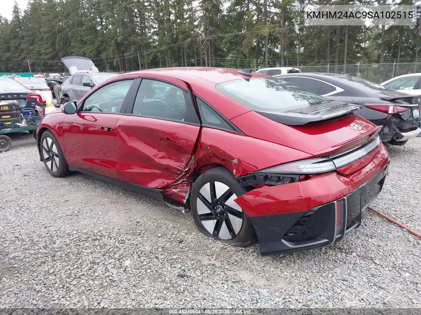 2025 Hyundai Ioniq 6 Se VIN: KMHM24AC9SA102515 Lot: 45240504