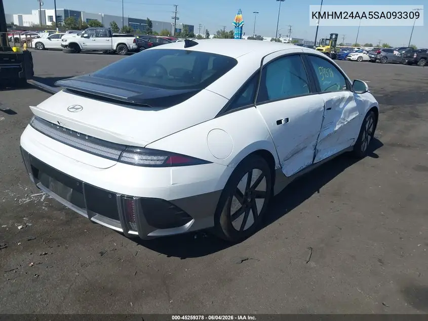 2025 Hyundai Ioniq 6 Se VIN: KMHM24AA5SA093309 Lot: 45259378