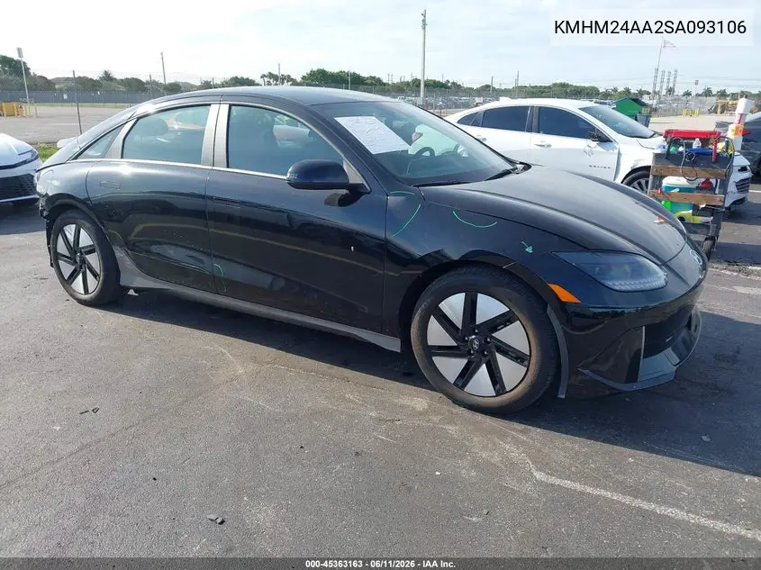2025 Hyundai Ioniq 6 Se VIN: KMHM24AA2SA093106 Lot: 45363163