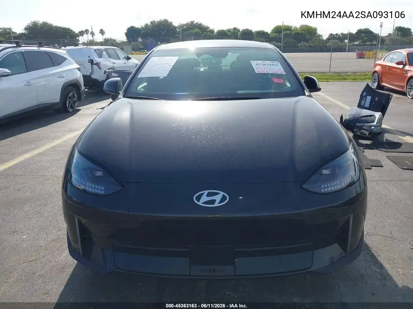 2025 Hyundai Ioniq 6 Se VIN: KMHM24AA2SA093106 Lot: 45363163
