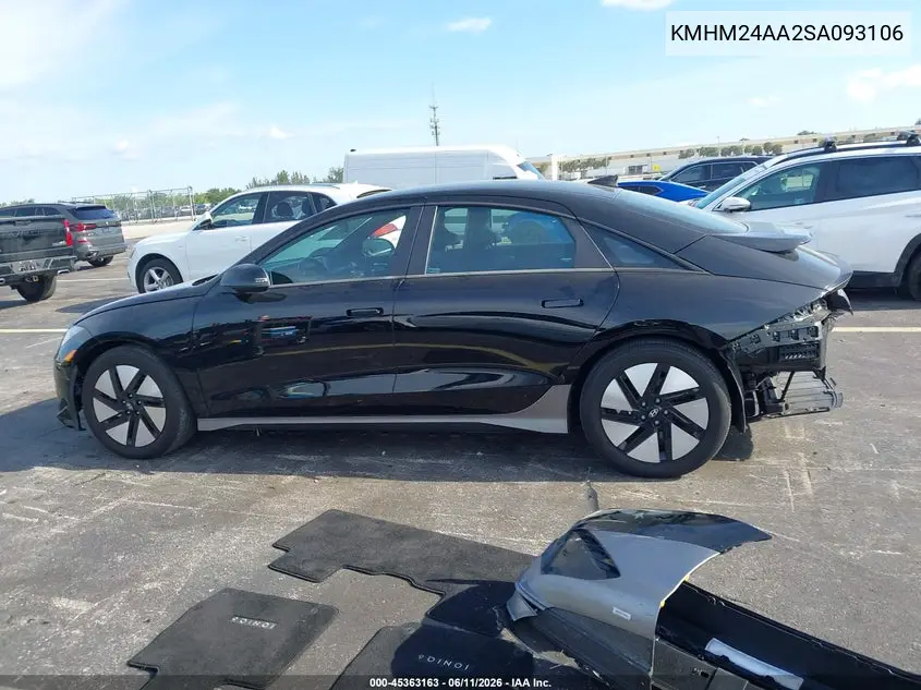 2025 Hyundai Ioniq 6 Se VIN: KMHM24AA2SA093106 Lot: 45363163