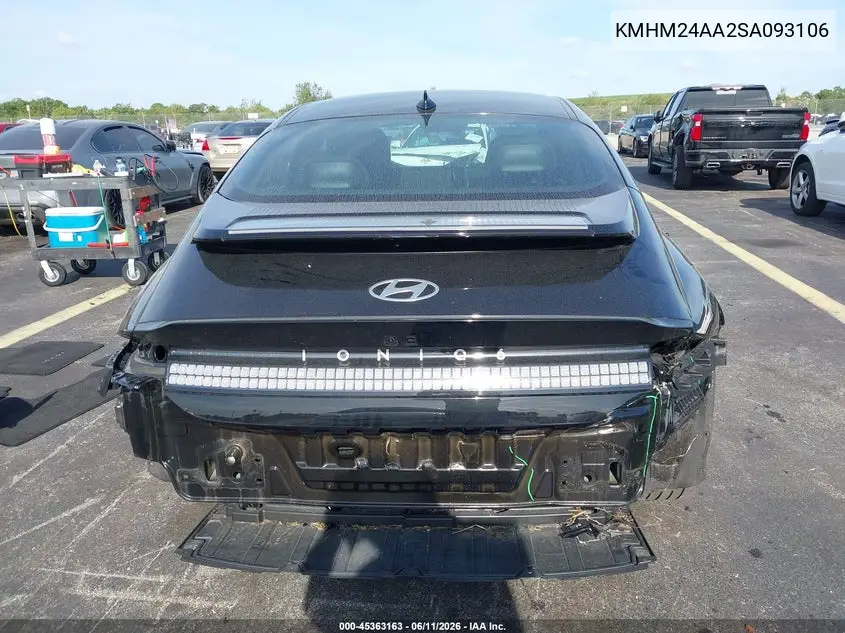 2025 Hyundai Ioniq 6 Se VIN: KMHM24AA2SA093106 Lot: 45363163