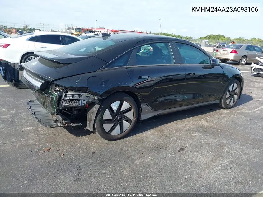 2025 Hyundai Ioniq 6 Se VIN: KMHM24AA2SA093106 Lot: 45363163