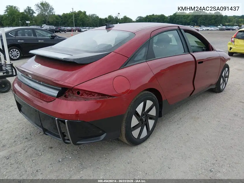 2025 Hyundai Ioniq 6 Se VIN: KMHM24AC2SA091437 Lot: 45426014