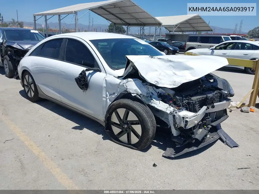 2025 Hyundai Ioniq 6 Se VIN: KMHM24AA6SA093917 Lot: 45531384