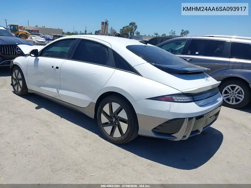 2025 Hyundai Ioniq 6 Se VIN: KMHM24AA6SA093917 Lot: 45531384