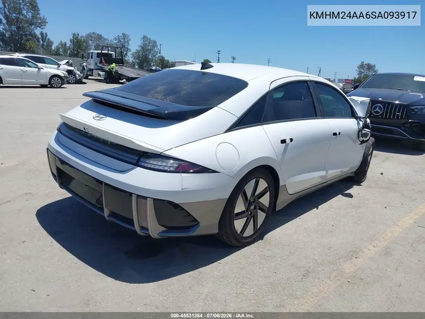 2025 Hyundai Ioniq 6 Se VIN: KMHM24AA6SA093917 Lot: 45531384