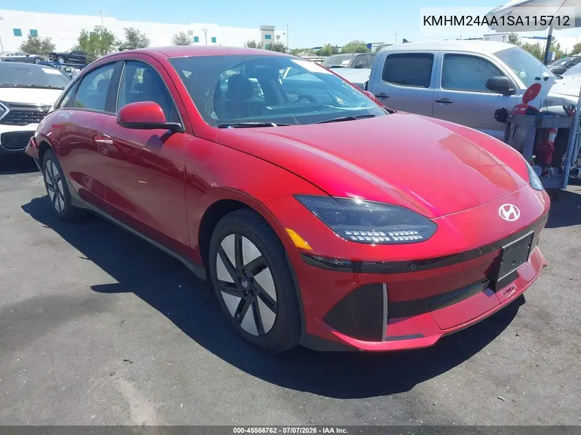 2025 Hyundai Ioniq 6 Se VIN: KMHM24AA1SA115712 Lot: 45566762
