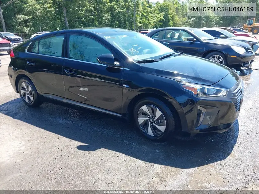 2017 Hyundai Ioniq Hybrid Sel VIN: KMHC75LC5HU046189 Lot: 45231182