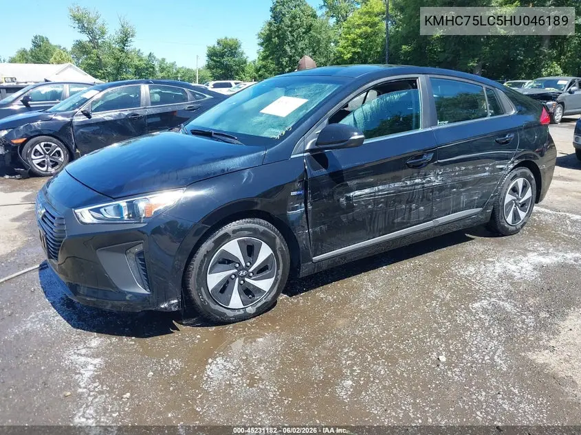 2017 Hyundai Ioniq Hybrid Sel VIN: KMHC75LC5HU046189 Lot: 45231182
