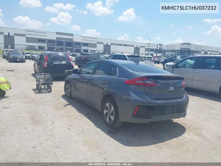 2017 Hyundai Ioniq Hybrid Sel VIN: KMHC75LC1HU037232 Lot: 45292576