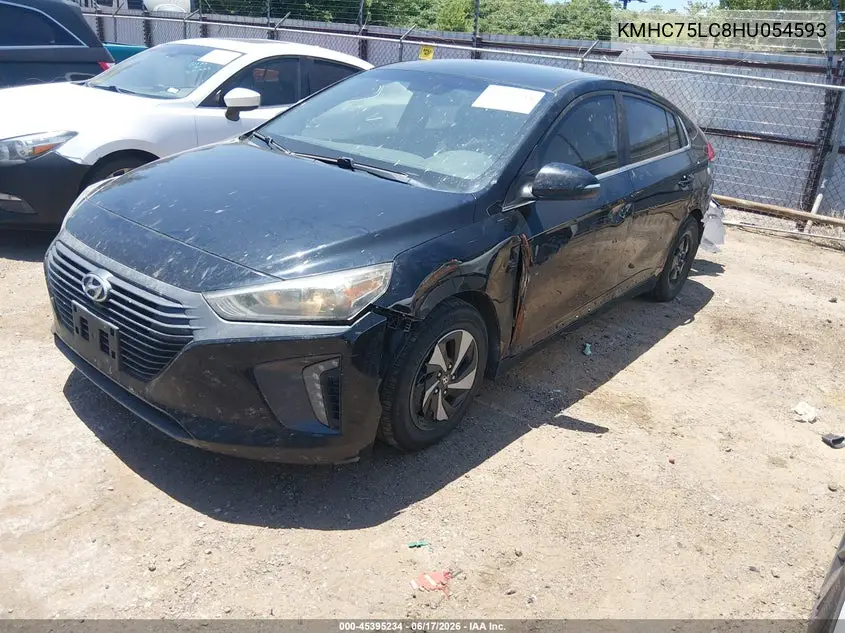 2017 Hyundai Ioniq Hybrid Sel VIN: KMHC75LC8HU054593 Lot: 45395234