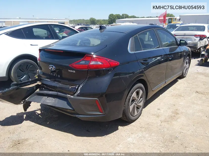 2017 Hyundai Ioniq Hybrid Sel VIN: KMHC75LC8HU054593 Lot: 45395234