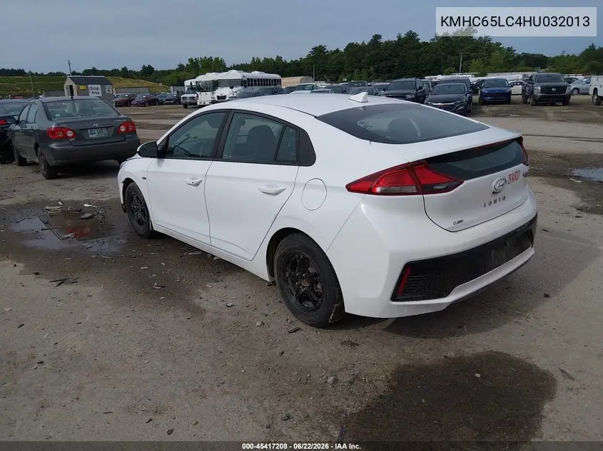 2017 Hyundai Ioniq Hybrid Blue VIN: KMHC65LC4HU032013 Lot: 45417208