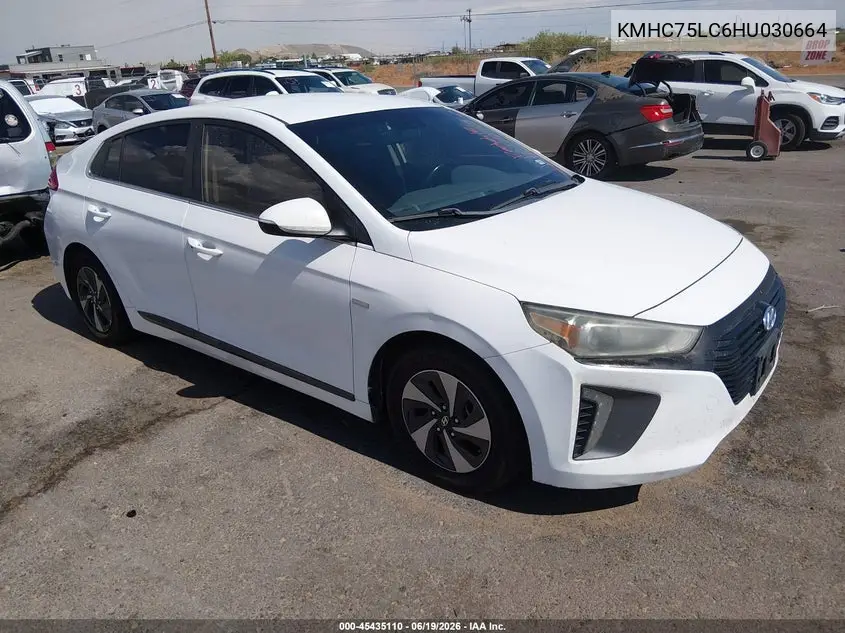 2017 Hyundai Ioniq Hybrid Sel VIN: KMHC75LC6HU030664 Lot: 45435110