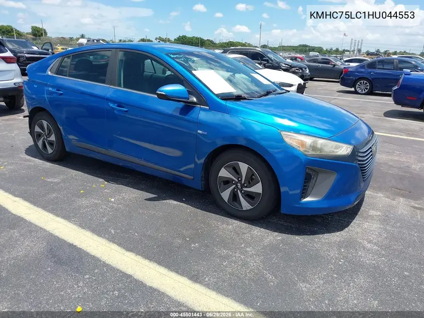 2017 Hyundai Ioniq Hybrid Sel VIN: KMHC75LC1HU044553 Lot: 45501443