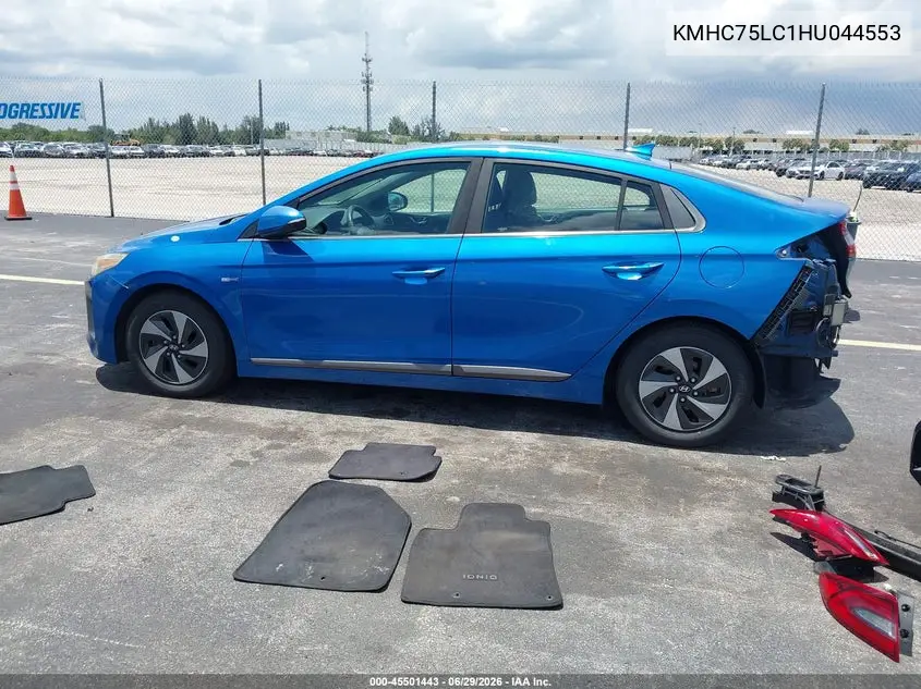 2017 Hyundai Ioniq Hybrid Sel VIN: KMHC75LC1HU044553 Lot: 45501443
