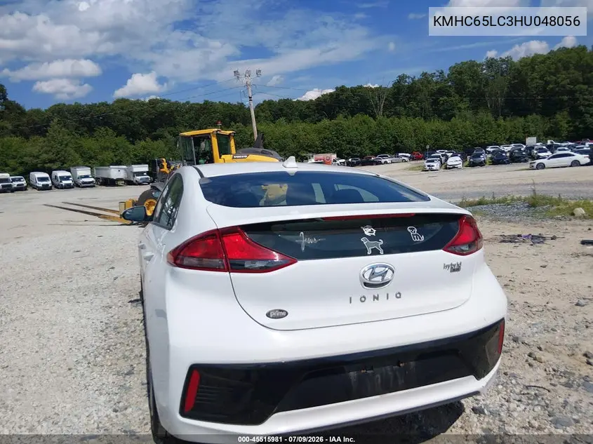 2017 Hyundai Ioniq Hybrid Blue VIN: KMHC65LC3HU048056 Lot: 45515981