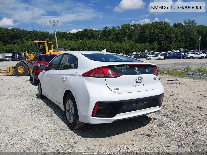 2017 Hyundai Ioniq Hybrid Blue VIN: KMHC65LC3HU048056 Lot: 45515981