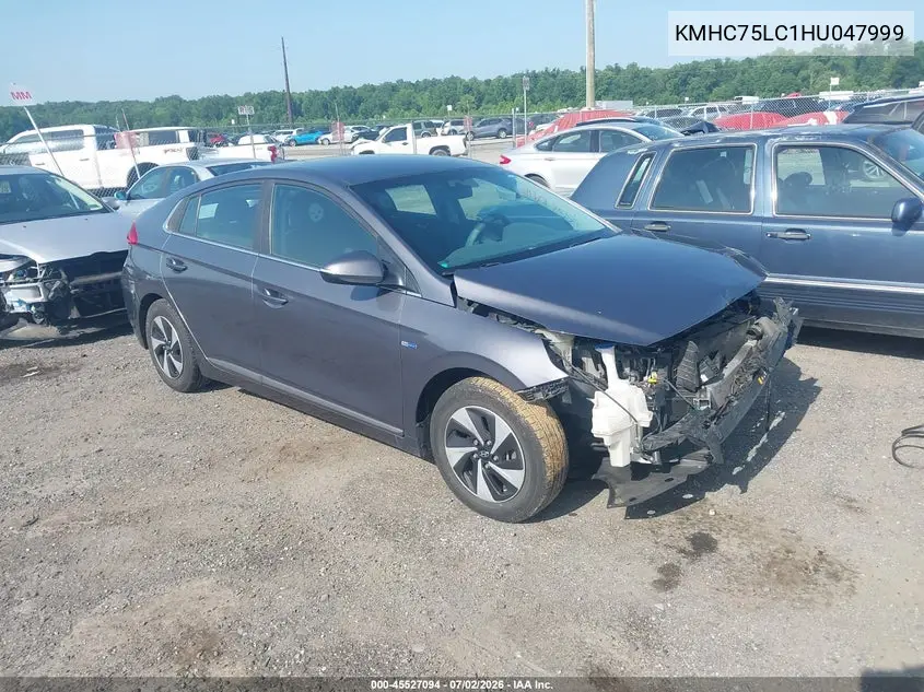 2017 Hyundai Ioniq Hybrid Sel VIN: KMHC75LC1HU047999 Lot: 45527094