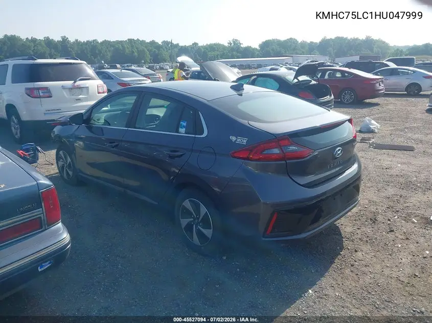 2017 Hyundai Ioniq Hybrid Sel VIN: KMHC75LC1HU047999 Lot: 45527094