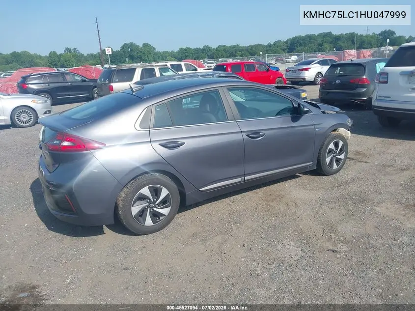 2017 Hyundai Ioniq Hybrid Sel VIN: KMHC75LC1HU047999 Lot: 45527094
