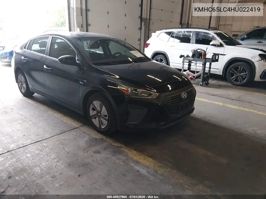 2017 Hyundai Ioniq Hybrid Blue VIN: KMHC65LC4HU022419 Lot: 45527965