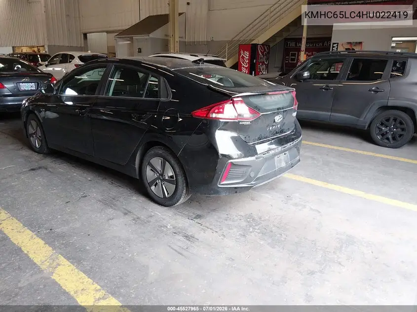 2017 Hyundai Ioniq Hybrid Blue VIN: KMHC65LC4HU022419 Lot: 45527965