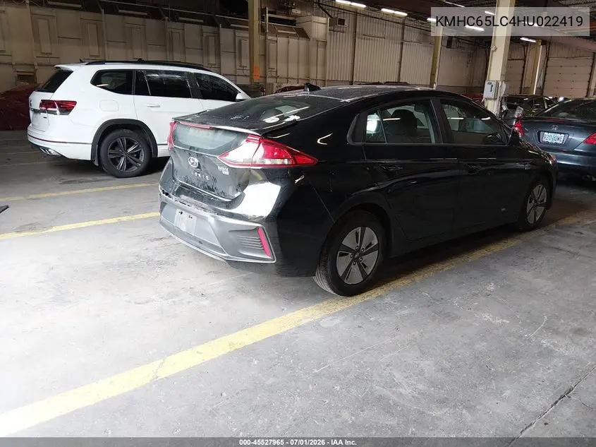 2017 Hyundai Ioniq Hybrid Blue VIN: KMHC65LC4HU022419 Lot: 45527965