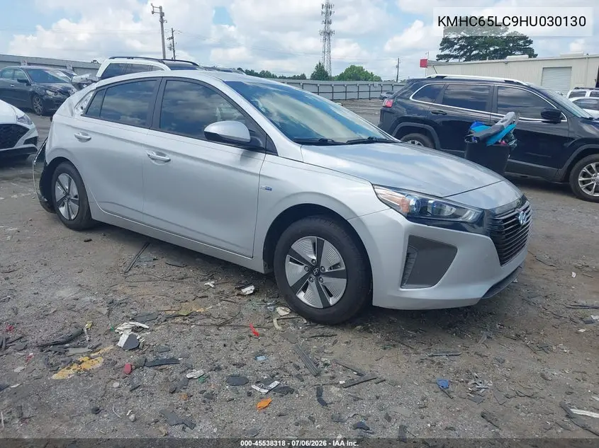 2017 Hyundai Ioniq Hybrid Blue VIN: KMHC65LC9HU030130 Lot: 45538318