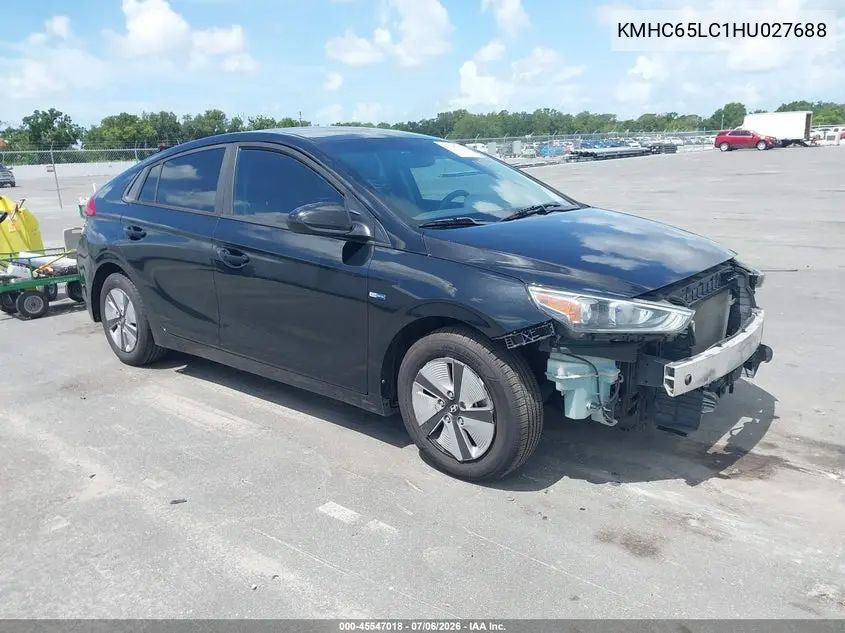 2017 Hyundai Ioniq Hybrid Blue VIN: KMHC65LC1HU027688 Lot: 45547018