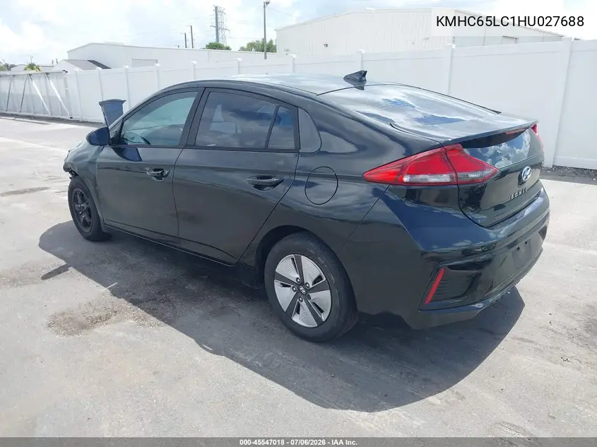2017 Hyundai Ioniq Hybrid Blue VIN: KMHC65LC1HU027688 Lot: 45547018