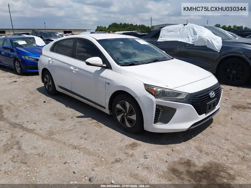 2017 Hyundai Ioniq Hybrid Sel VIN: KMHC75LCXHU030344 Lot: 45554444