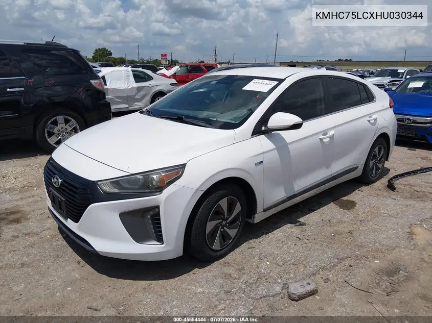 2017 Hyundai Ioniq Hybrid Sel VIN: KMHC75LCXHU030344 Lot: 45554444