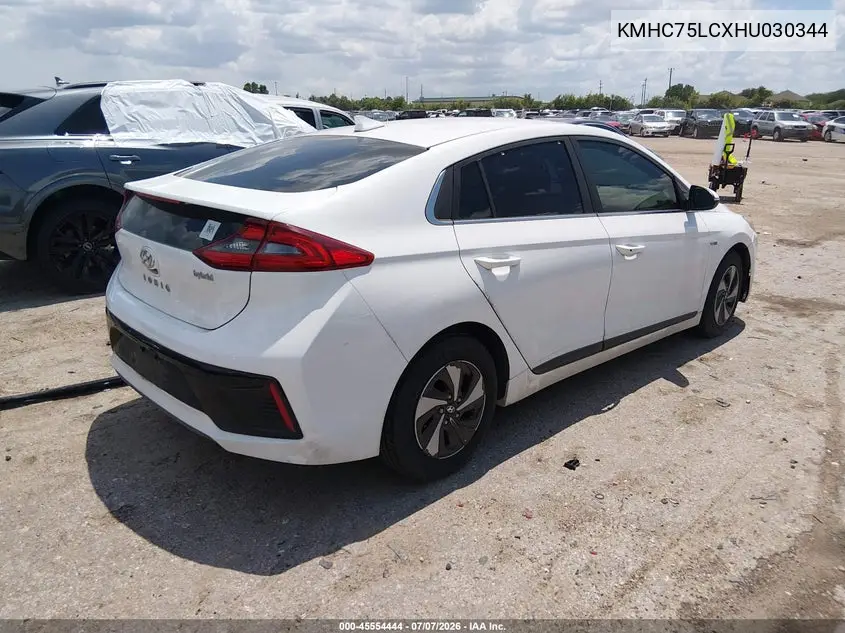 2017 Hyundai Ioniq Hybrid Sel VIN: KMHC75LCXHU030344 Lot: 45554444