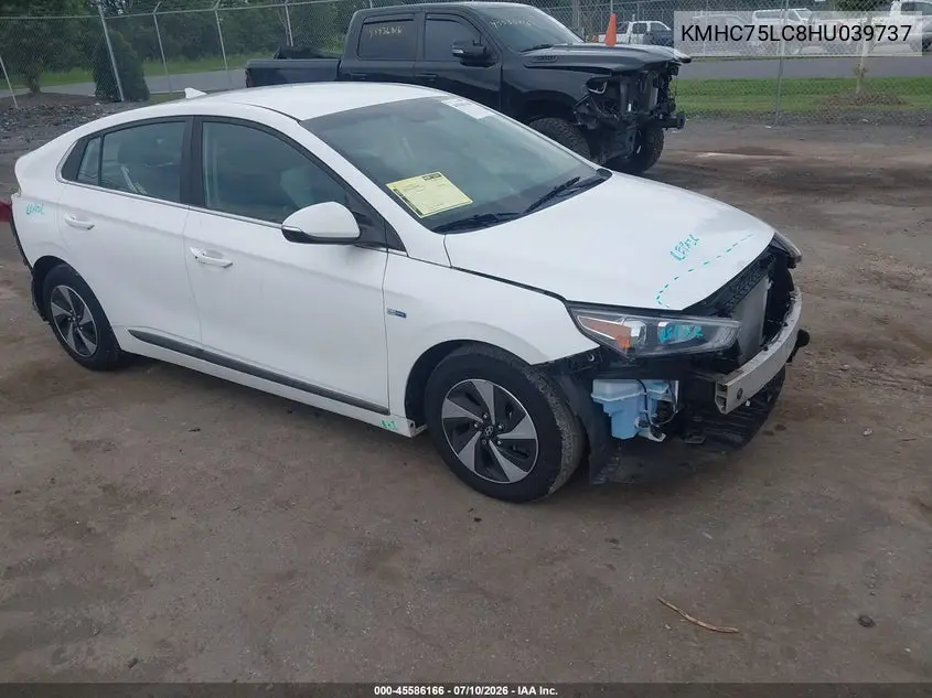 2017 Hyundai Ioniq Hybrid Sel VIN: KMHC75LC8HU039737 Lot: 45586166