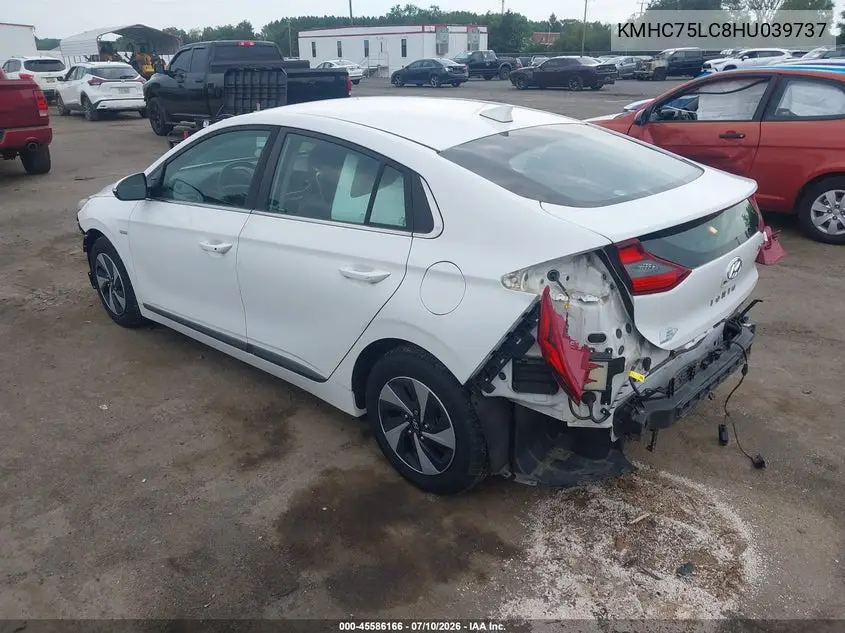 2017 Hyundai Ioniq Hybrid Sel VIN: KMHC75LC8HU039737 Lot: 45586166