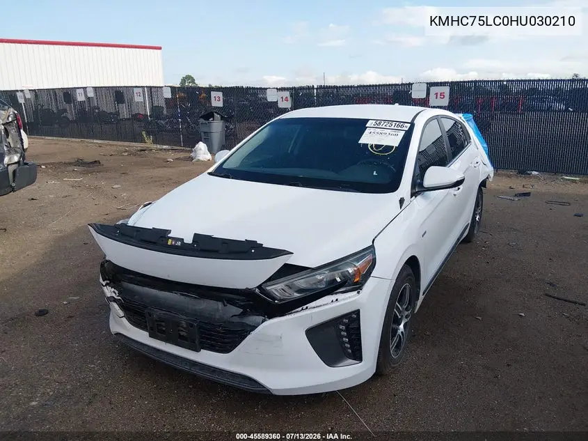 2017 Hyundai Ioniq Hybrid Sel VIN: KMHC75LC0HU030210 Lot: 45589360