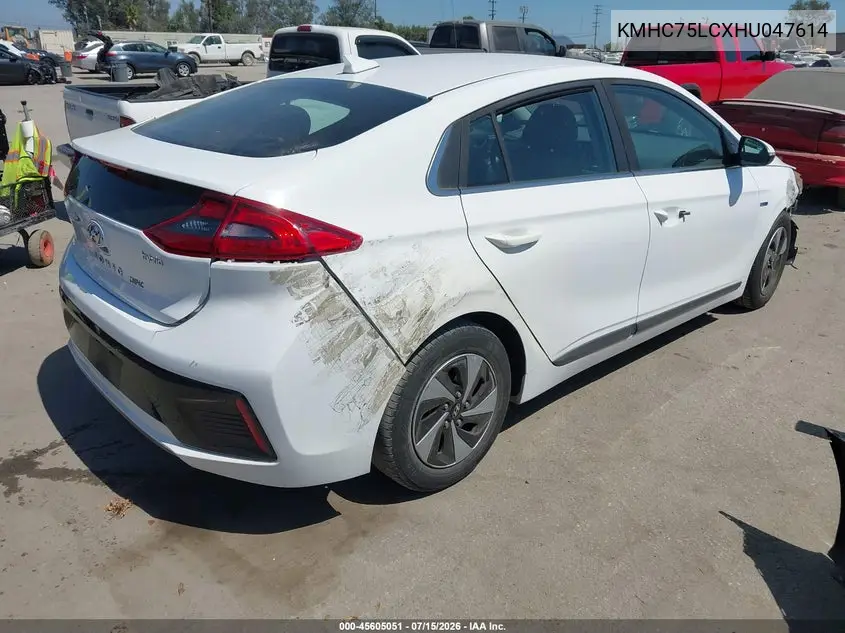 2017 Hyundai Ioniq Hybrid Sel VIN: KMHC75LCXHU047614 Lot: 45605051
