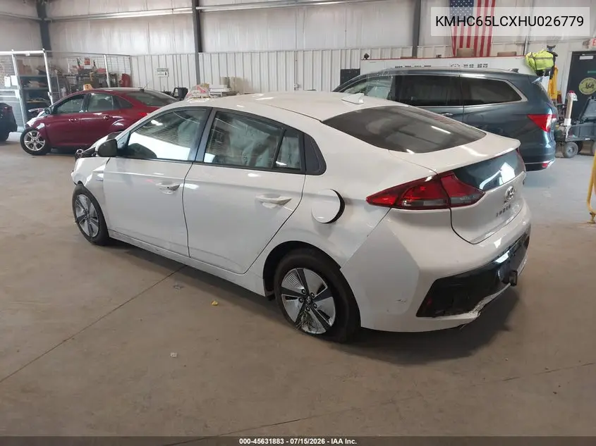 2017 Hyundai Ioniq Hybrid Blue VIN: KMHC65LCXHU026779 Lot: 45631883