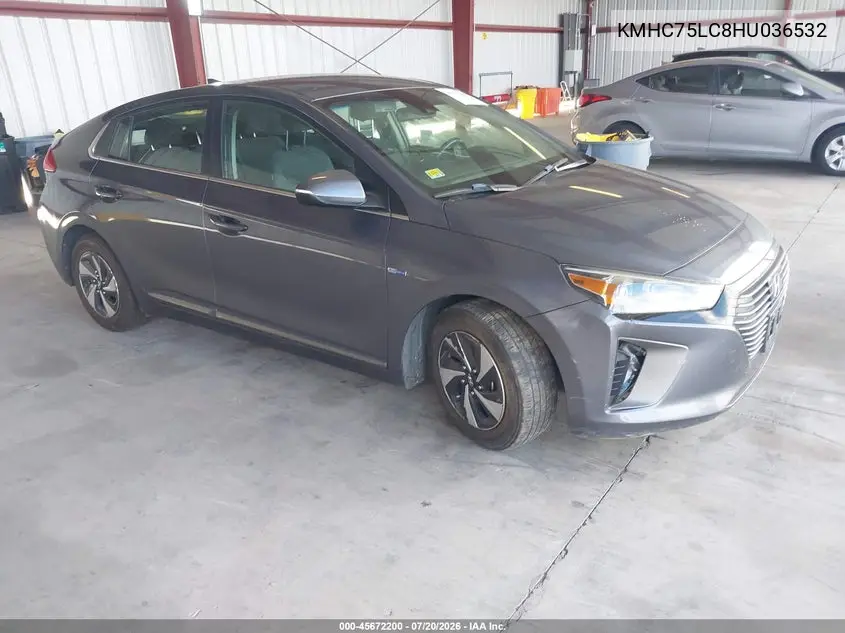 2017 Hyundai Ioniq Hybrid Sel VIN: KMHC75LC8HU036532 Lot: 45672200
