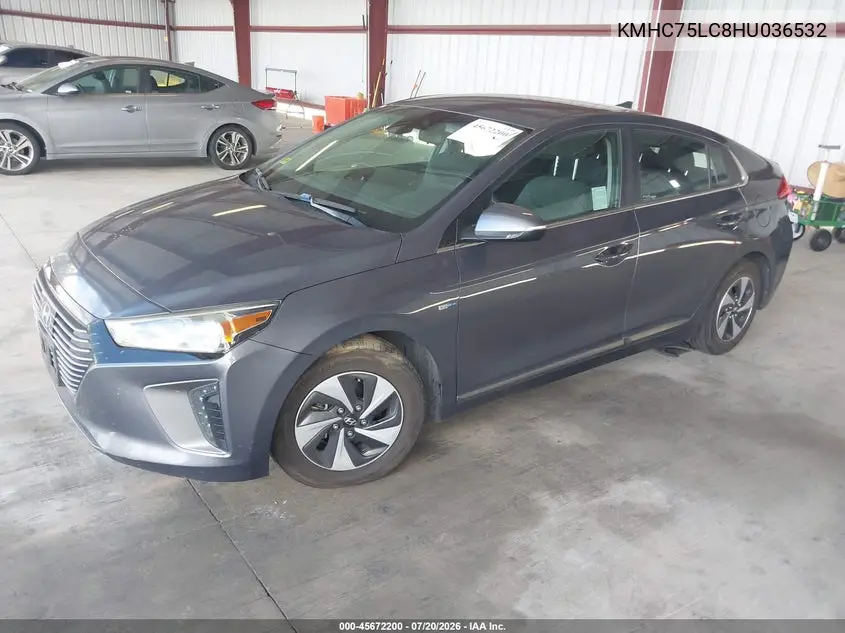 2017 Hyundai Ioniq Hybrid Sel VIN: KMHC75LC8HU036532 Lot: 45672200