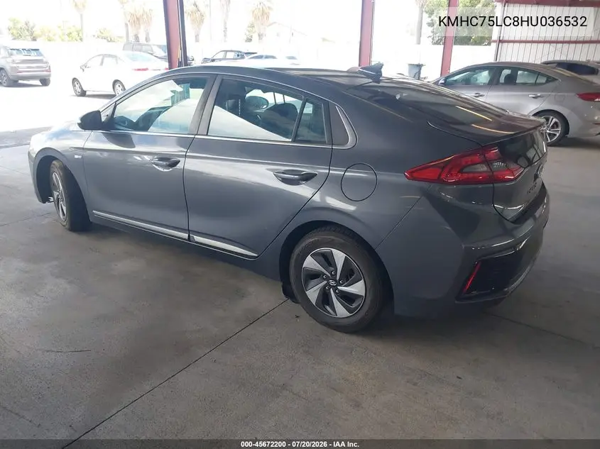 2017 Hyundai Ioniq Hybrid Sel VIN: KMHC75LC8HU036532 Lot: 45672200