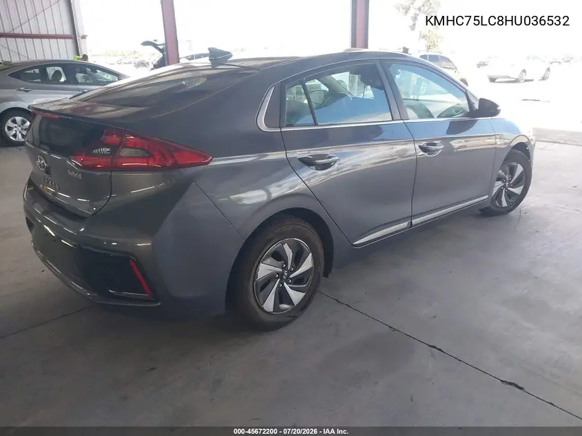 2017 Hyundai Ioniq Hybrid Sel VIN: KMHC75LC8HU036532 Lot: 45672200