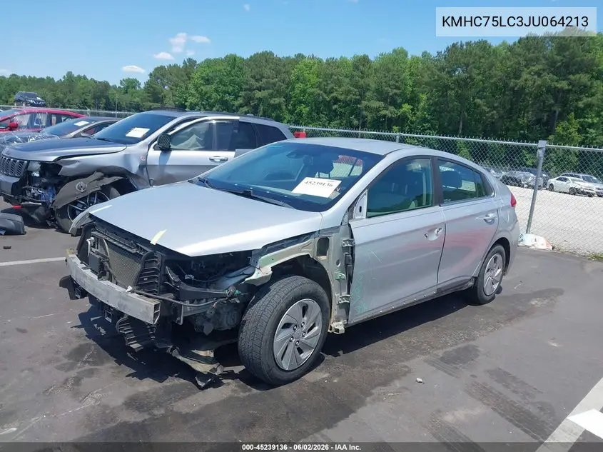 2018 Hyundai Ioniq Hybrid Sel VIN: KMHC75LC3JU064213 Lot: 45239136